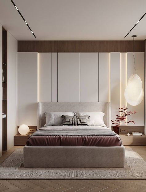 Modern Feminine Bedroom, Simple Bedroom Design Ideas, Simple Bedroom Ideas, Interior Presentation, Simple Bedroom Design, Feminine Bedroom, Luxury Bedroom Design, Bedroom Design Ideas, Bedroom Bed Design