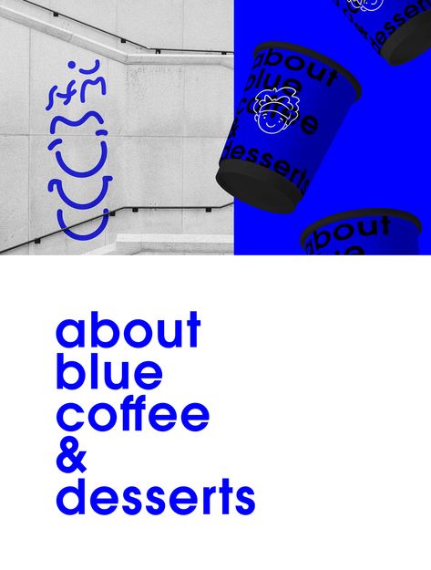 about blue coffee | brand identity on Behance Dark Blue Graphic Design, Blue Brand Identity, Blue Identity, Brand Identity Presentation, Leo Club, Ads Agency, Coffee Project, Coffee Package, Coffee Market