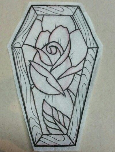 Coffin and rose tattoo idea Coffin Tattoo, Black Heart Tattoos, Tattoo Wolf, Tattoo Forearm, Polynesian Tattoo Designs, New Tattoo Designs, Heart Tattoo Designs, Dragon Tattoo Designs, Wolf Tattoos