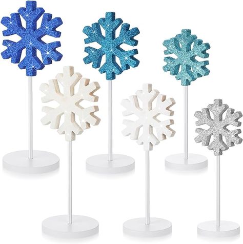 Amazon.com: Purpeak 6 Pcs Winter Snowflake Decor Standing Wooden Snowflakes Block Winter Table Decor Winter Tiered Tray Table Wood Signs for Xmas Home : Home & Kitchen Winter Wonderland Table Decorations, Winter Centerpieces For Table, Winter Table Centerpieces, Snowflake Table, Winter Table Decor, Wood Snowflake, Winter Centerpieces, Christmas Fireplace Decor, Standing Table