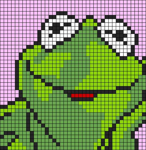 Muppet Pixel Art, Crochet Graphs, Crochet Humor, Pixel Crochet, Tapestry Crochet Patterns, Art Patterns, Pixel Art Design, Pixel Art Pattern, Crochet Tapestry