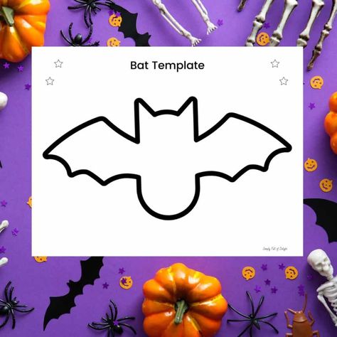 Hanging Bat Craft Preschool, Bat Crafts For Kids Preschool, Bats For Preschool, Bat Projects For Preschoolers, Bats Theme Preschool, Bat Crafts For Preschoolers, Hanging Bat Craft, Free Bat Template Printable, Bat Handprint Art