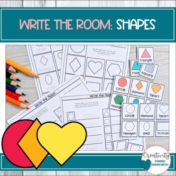 Do you need a new way for your Preschool, Kindergarten, or First Grade students to practice 2D shapes? Write the Room Shapes for Kindergarten Math Activities is a fun activity for your students to practice recognizing 2D shapes and writing the shape words. These write the room games have 2 differentiated recording sheets (1 where students write the word themselves, 1 where students trace the word). And here's a bonus for Write the Room games - teach your students how to play once,  and youre set Shape Write The Room, Write The Room Kindergarten, Pre K Curriculum, Literacy Activities Kindergarten, Shapes Kindergarten, Kindergarten Math Games, Hidden Words, Literacy Games, Kindergarten Math Activities