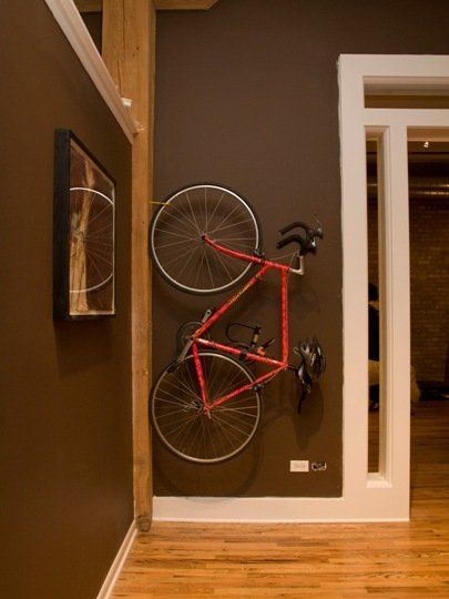 Store bike in small corner: Kids Bike Storage, Bike Storage Home, Bike Storage Apartment, Bicycle Storage Rack, Hanging Bike Rack, Bike Storage Garage, Bike Storage Solutions, Range Velo, Bike Hanger