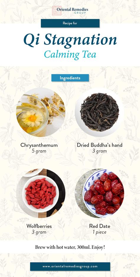 Qi Stagnation Calming Tea - Oriental Remedies Group Chinese Herbal Medicine Remedies, Tcm Recipes, Traditional Chinese Medicine Recipes, Qi Stagnation, Yoga Cafe, Ancient Herbs, Traditional Chinese Medicine Acupuncture, Chinese Herbal Tea, Asian Medicine