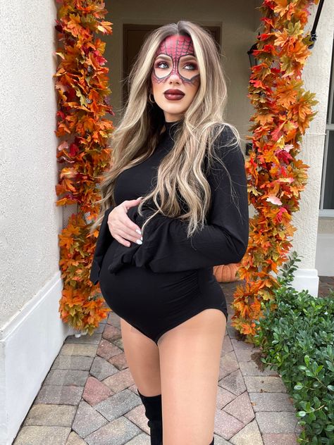 Amazon.com: Bhome Mock Neck Maternity Bodysuit for Photoshoot Bell Sleeve Maternity Top Leotards : Clothing, Shoes & Jewelry Spider Woman Costume, Halloween 2023 Costumes, Maternity Costume, 2023 Costumes, Maternity Bodysuit, Halloween Maternity, Pregnancy Costumes, Woman Costume, Mock Neck Bodysuit