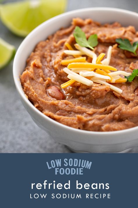 Make Refried Beans, Canning Refried Beans, Homemade Refried Beans, Low Salt Recipes, Refried Beans Recipe, Homemade Taco Seasoning Recipe, Frijoles Refritos, Fruit Salad Easy, No Salt Recipes