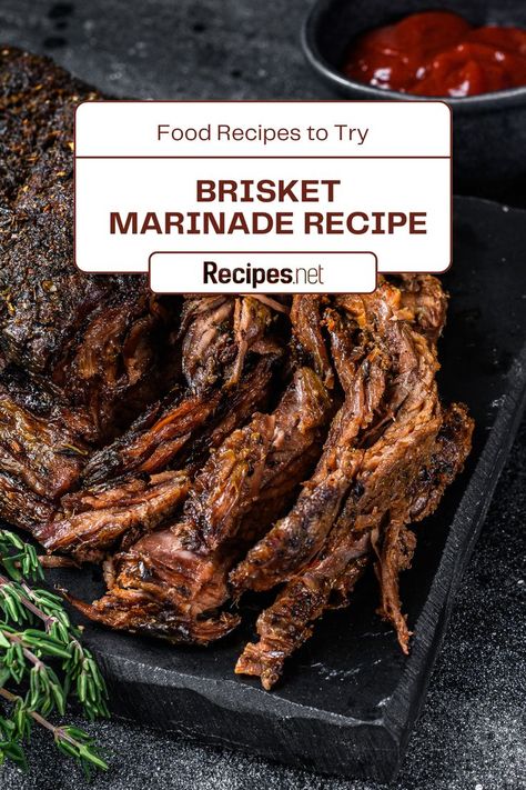 Unlock the secret to mouthwatering brisket with our Brisket Marinade Recipe! Perfect for adding rich, savory flavors to your beef, this marinade will elevate your barbecue game to the next level. Go to Recipes.net and see all the details to create the most flavorful brisket you've ever tasted. Don't miss out on transforming your meals—visit our blog today for the full recipe and start marinating like a pro! Meat Dinner Ideas, Slow Cooker Brisket Recipes, Tenderloin Recipes Crockpot, Brisket Marinade, Smoked Recipes, Slow Cooker Brisket, Homemade Bbq Sauce Recipe, Beef Marinade, Beef Brisket Recipes