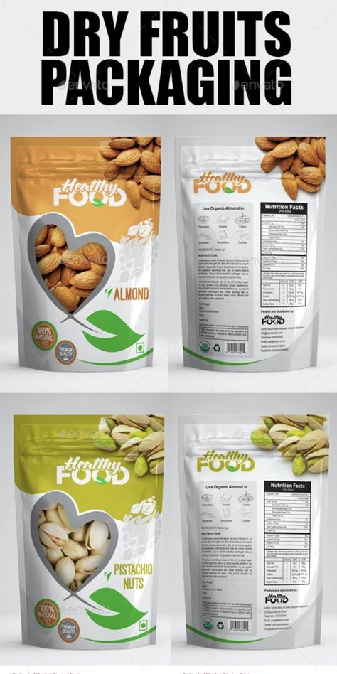 Dry Fuits Bag Packaging. Bag Packaging Design Template, Multi Purpose Bag Packaging Design Templates, Fully Editable, Easy changeable color, background, texts. This design was used for Dry Fruits Bag Packaging but it can be use in many other varieties of products #foodpackaging #packaging #printready #printtemplates #afflink #graphicdesign #packagingdesigns #templates Almonds Packaging Design, Dry Food Packaging, Dry Fruits Packaging Design, Dry Fruits Packing Ideas, Food Bag Packaging, Dry Fruits Packing, Bag Packaging Design, Packaging Design Template, Fruits Packaging