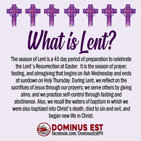 What is Lent? What are the three Pillars of Lent? #LentenSeason #Lent #Lent2022 #Kwaresma #Kwaresma2022 #Prayer #Fasting #Almsgiving What Is Lent Catholic, Lent Season Images, Lent Food Ideas, Lenten Season Quotes, Abstinence Quotes, Lent Quotes, What Is Lent, Lent Season, Lent Devotional