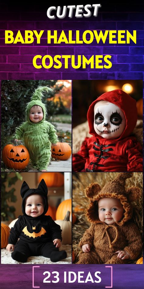 Transform your little pumpkin into the cutest trick-or-treater with these irresistible baby Halloween costumes. Explore 23 hairstyle options to enhance their adorable ensemble. Whether you prefer classic, funny, or creative themes, there's a perfect costume waiting for your bundle of joy. Capture heartwarming moments and win best-dressed baby at every party. Baby Costume Ideas, Halloween Costumes For Babies, Funny Baby Costumes, Costumes For Babies, Baby Zombie, Scary Movie Night, Spooky Halloween Crafts, Fairy Tale Costumes