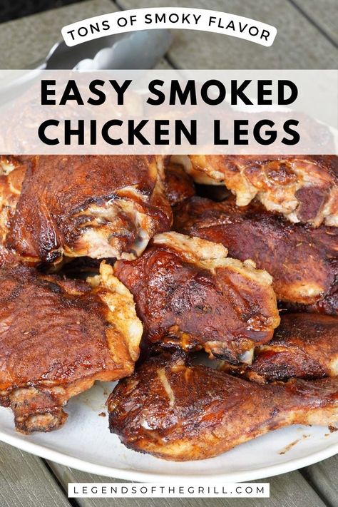 Discover how to make perfectly smoked chicken legs with a tender, juicy interior and a delicious smoky flavor! Ideal for any BBQ or family meal, these chicken legs are a must-try. #SmokedChicken #BBQChicken #ChickenLegs #SmokingRecipes Smoked Chicken Legs Recipes, Chicken Legs Recipes, Paleo Barbecue Sauce, Bbq Sauce Chicken, Smoked Brisket, Smoker Recipes, Smoked Chicken, Smoked Food Recipes, Pork Shoulder