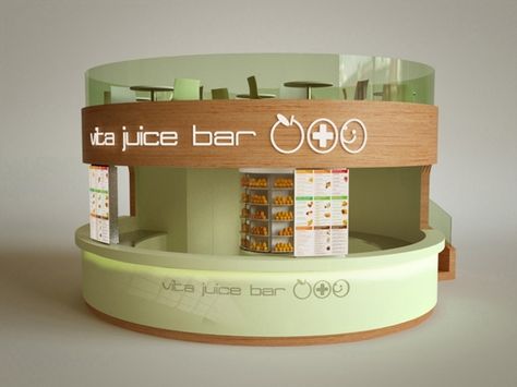 Vita Juice bar, Budapest, Hungary 2007-2010 on Behance Juice Pop Up Store, Tea Store Design, Juice Bar Design, Food Kiosk, Gelato Shop, Small Cafe Design, Food Cart Design, Smoothie Bar, Kiosk Design