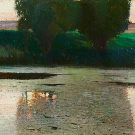 FolesDog on Instagram: "Carl Moll (Austrian, 1861-1945), 'Dämmerung (Dusk)', 1902, oil on canvas 56 x 50.5 cm. #carlmoll #dammerung #jugendstil #viennesesecession #leopoldmuseum" Leopold Museum, Landscape Trees, Art Movement, Loans, Painting & Drawing, Landscape Paintings, Oil On Canvas, Canvas, Water