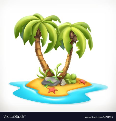 3d Vector, Flyer Ideas, 3d Icons, Preschool Learning Activities, Tropical Island, Icon Download, Tropical Islands, Ocean Art, Preschool Learning