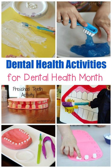 Did you know that February is Children's Dental Health month? Teach your kids how to improve their dental health with these fun dental health activities. Health Activities For Kids, Dental Health Week, Dental Health Preschool, Kids Dental Health, Childrens Dental Health, Hygiene Activities, Dental Health Activities, Dental Health Month, Dental Kids