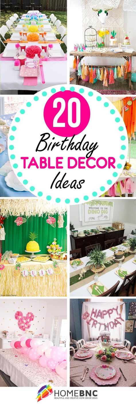 Best Birthday Table Decoration Ideas - To style your birthday table to its fullest potential, it is a good idea to have a well-defined theme and color palette chosen. Identifying how you plan to use the table will help determine the perfect layout. Finally, your table is not an island – you will also need to be aware of the surroundings for extras like backdrops, signs, and balloon garlands. 1st Birthday Party Table Decorations, Table Setup For Birthday Party, Birthday Party Tablescapes, Table Set Up For Party Layout Birthday, Simple Birthday Table Decor, 1st Birthday Table Set Up, Kids Birthday Table Set Up, Restaurant Birthday Decorations Table, Birthday Table Decorations Kids