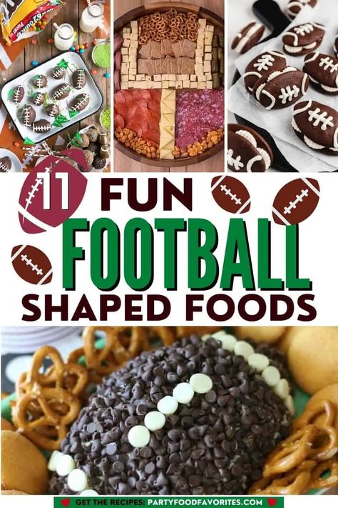 11 Fun Football Shaped Foods For Game Day 1 Football Shaped Foods, Football Foods, Football Party Foods, Healthy Superbowl Snacks, Football Snacks, Football Party Food, Tailgating Recipes, Superbowl Snacks, Superbowl Party Food