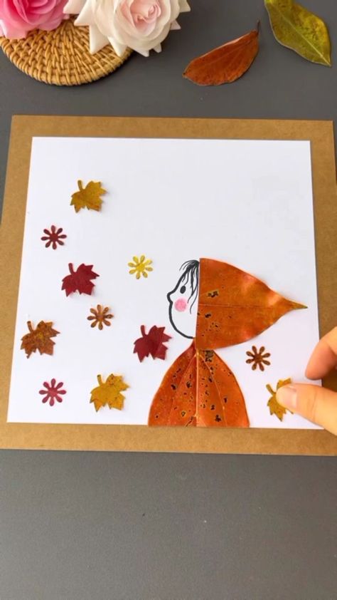 Leaves Crafts For Kids, Leaves Crafts, Wall Art Projects, Kids Craft Ideas, Leaf Craft, Toddler Arts And Crafts, Preschool Arts And Crafts, Crafts For Seniors, Leaf Crafts