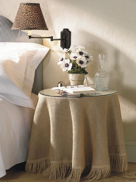 100+ Round Bedside Table Cloths - Best Cheap Modern Furniture Check more at http://livelylighting.com/round-bedside-table-cloths/ Bedroom Nightstand Ideas, Friends Interior, Fabric Covered Furniture, End Table Bedroom, Modern Table Design, Craft Tables, Nightstand Ideas, Bedside Table Round, Round Nightstand