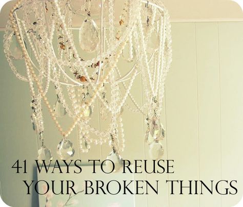 41 Ways To Reuse Your Broken Things!! Astuces Diy, Diy Chandelier, Upcycle Recycle, Upcycled Crafts, Diy Blog, My New Room, Diy Projects To Try, Fun Crafts, Just In Case