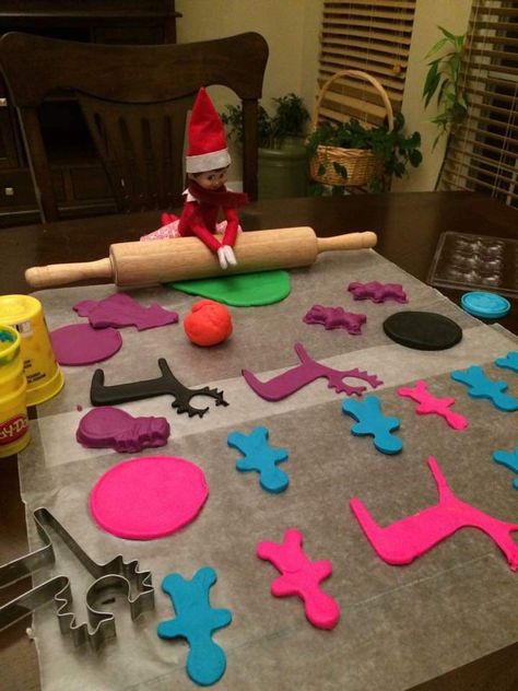 Elf On The Shelf Play Doh, Elf Delivery, Elf Antics, Christmas Preparation, Personalized Balloons, Elf Ideas, Religious Christmas, Play Dough, Grinch Christmas