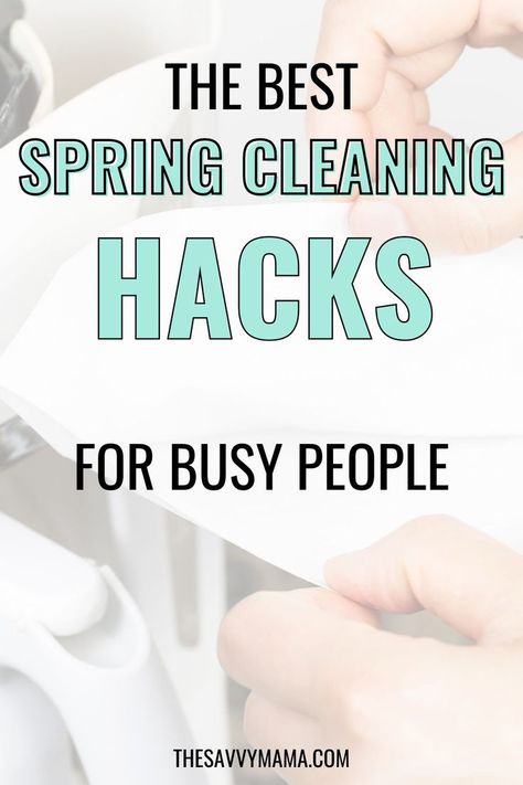 Hands cleaning with a dryer sheet, highlighting the best spring cleaning hacks for busy people. Best Cleaning Hacks, Freshen Up Your Home, Mom Needs, Spring Cleaning Hacks, Busy People, What Matters Most, Cleaning Schedule, Hacks Diy, Clean Home