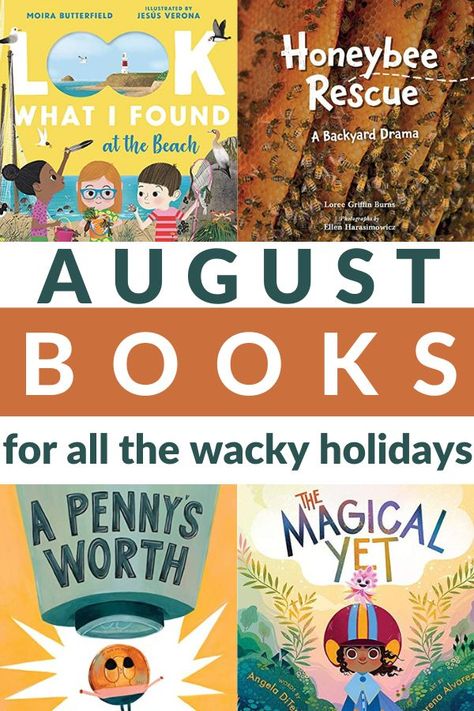 Enjoy a book a day with these read-alouds for August holidays from the traditional the wacky ones. Printable list included. #readalouds #august Book Scavenger Hunt, Bookstore Cats, Easy Chapter Books, August Holidays, Elementary Books, Wacky Holidays, Book Reports, Read Alouds, Different Holidays