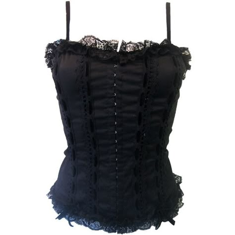 Hell Bunny Roxanne Corset Black | Gothic Clothing | Emo clothing |... ($35) ❤ liked on Polyvore Gothic Summer, Goth Corset, Avril Lavigne Style, Emo Clothing, Corset Black, Gothic Shirts, Goth Shirt, Corset Shirt, Gothic Clothes