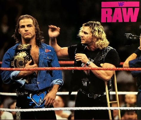 Hbk and Brian Pillman Brian Pillman, The Heartbreak Kid, Shawn Michaels, Wwe Legends, Wwe Wrestlers, Professional Wrestling, Pro Wrestling, Good People, Wwe