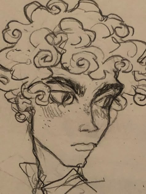 Curly Hair Short Drawing, Curly Head Drawing, Curly Hair Drawing Tut, Curly Hair Guy Drawing, Curly Hair Men Drawing, Curly Hair Art Drawings, Short Curly Hair Drawing Reference, Curly Hair Boy Drawing, Short Curly Hair Drawing