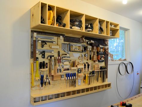 Slat Wall Storage, Workshop Setup, Tool Wall Storage, Garage Organization Shelves, Garage Organization Systems, Folding Workbench, Wall Storage Systems, Tool Board, Storage House