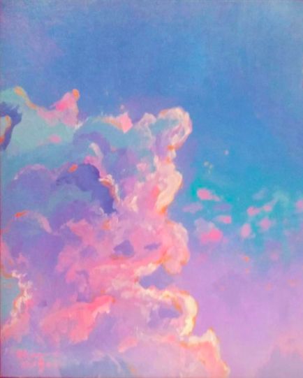 Whimsical Clouds Painting, Clouds And Flowers Painting, Pastel Acrylic Painting Aesthetic, Cotton Candy Clouds Painting, Abstract Clouds Illustration, Dreamy Clouds Painting, Dreamy Abstract Art, Pastel Clouds Painting, Pastel Painting Ideas Acrylics