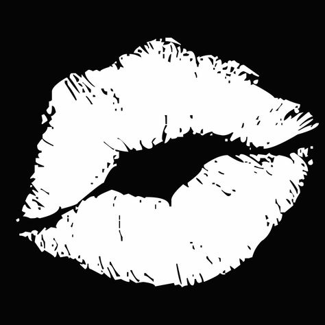 Screaming Lips Png B&w, Kiss Mark Drawing, Diy Clothes Bleach, Japanese Drawing, Watermark Overlay, Kiss Design, Pfp Pics, Kiss Mark, Ipad Ideas