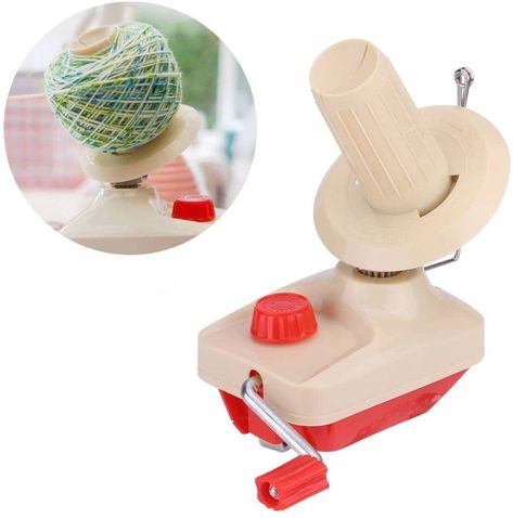 Yarn Winder Hand Operated Yarn Ball Spinner Roller Manual Wool String Fiber Ball Winder Knitting Roll String Yarn Fiber Wool Thread Ball Winder Holder