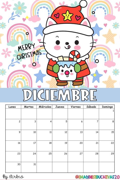 CALENDARIO Y PLANIFICADOR ESCOLAR 2024 DE LINDOS GATITOS – Imagenes Educativas 2023 2024, Decoupage, Hello Kitty, Kitty