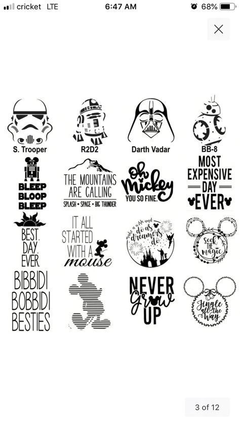 Disney Disney Trip Shirts, Images Disney, Diy Disney Shirts, Projets Cricut, Diy Disney, Image Svg, Disney Designs, Disney Disney, Disney Scrapbook