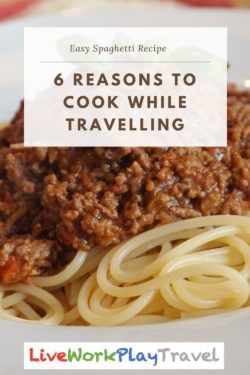 Cooking while Travelling - 6 Ways It Will Save You Money Easy Meals To Make When Traveling, Cooking While Traveling, Adventures In Cooking, Vacation Cooking Meal Planning, Spaghetti Recipes Easy, Easy Spaghetti, Culinary Travel, Restaurant Guide, Cooking Basics