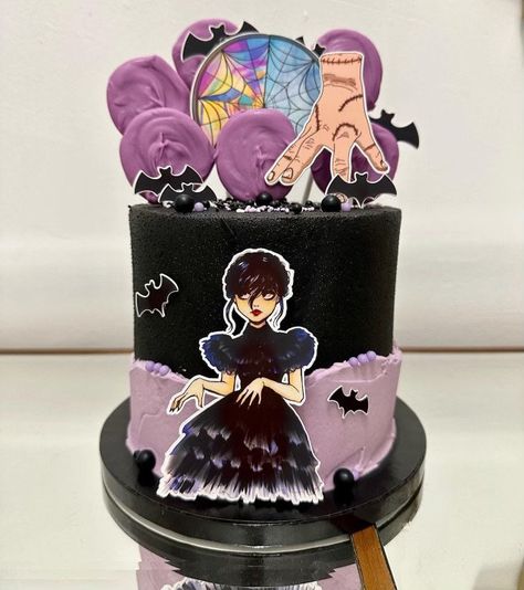 Wednesday Addams inspired Cake Topper. Addams Family If you have any further questions or require assistance, please don't hesitate to let us know. We look forward to creating a beautiful customized cake topper for your special occasion! Components: Wednesday Addams 9 bats Stain Glass Window Thing (hand) NOTE:  🕐All items are made to order, please give us enough time to prepare and ship them. 📬Please message me with any questions anytime. I will respond 1-2 business days. To receive your order Addams Familie, Glitter Cake Topper, Glitter Cake, Happy Birthday Cake Topper, Wednesday Addams, Addams Family, Valentine Box, Happy Birthday Cakes, Birthday Cake Toppers