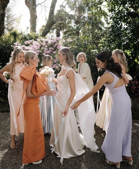 Pastel Bridesmaid Dresses, Floral Cakes, Wedding Attire Guest, Bridesmaid Style, Wedding Mood Board, Wedding Goals, The Arrival, Dresses Floral, Wedding Mood