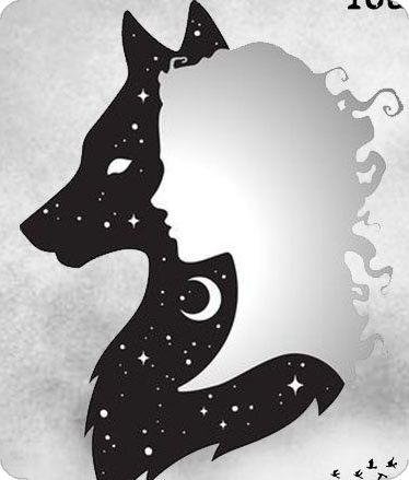 Woman And Wolf, Wolf Woman, She Wolf, Moon And Stars, Moon, Stars, Hair, White