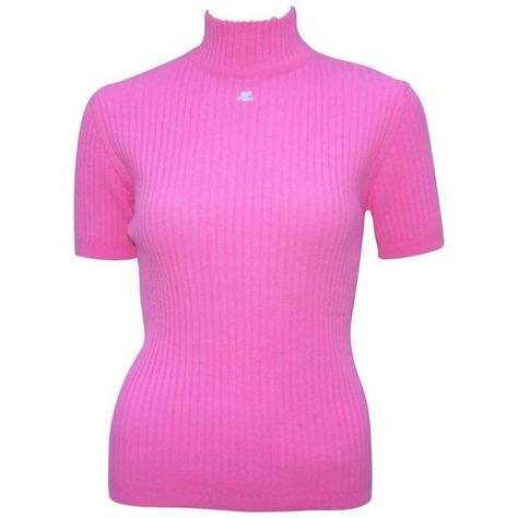 Preowned Mod 1990's Courreges Hot Pink Turtleneck Sweater Top ($250) ❤ liked on Polyvore featuring tops, sweaters, pink, pullovers, short-sleeve turtleneck sweaters, pink sweater, pink pullover sweater, hot pink turtleneck sweater and mock turtleneck sweater Hot Pink Turtleneck, Pink Turtleneck, Pink Turtleneck Sweater, Pink Pullover Sweater, Hot Pink Tops, Mock Turtleneck Sweater, Turtleneck Sweaters, Pink Pullover, Fashion Statements