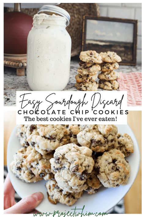 Sourdough Discard Chocolate Chip Cookies, Discard Chocolate Chip Cookies, Homemade Sourdough Bread Recipes, Recipe Using Sourdough Starter, Sourdough Bread Starter, Sourdough Starter Discard Recipe, The Best Cookies, Gluten Free Sourdough, Homemade Sourdough Bread