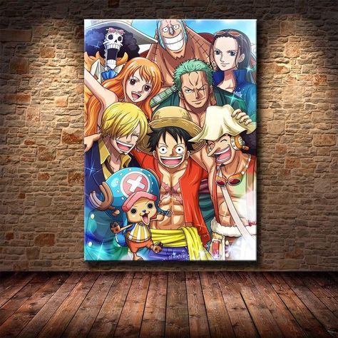 Découvrez à l'intérieur de cet article notre sélection de tableaux exclusive pour embellir votre intérieur. One Piece Family, One Piece Theme, One Piece Cartoon, One Piece Fanart, One Piece Luffy, Monkey D Luffy, Boy Hairstyles, Big Canvas, Sonic