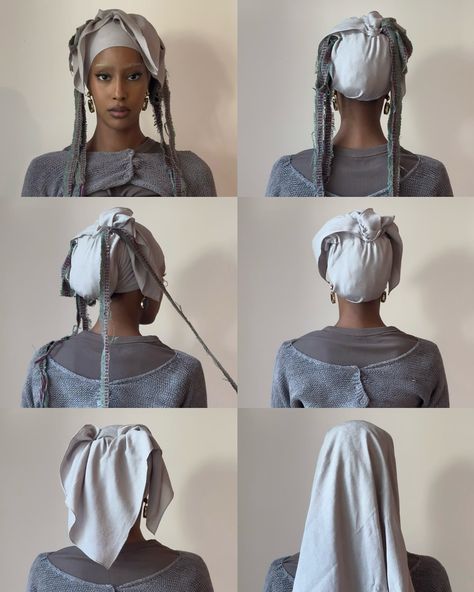 grey is the girl who is melancholic and mysterious 😶‍🌫️ @louisvuitton Hat Over Locs, Veil Styles Hijab, Hairstyles With Hats, Halal Fashion, Headwrap Styles, Headwrap Hairstyles, Hair References, Veil Styles, Head Wraps For Women