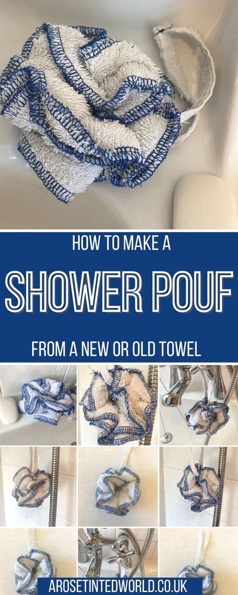 Plastic Free Life, Living Simple, Shower Puff, Plastic Shower, Plastic Free July, Diy Sewing Tutorials, Old Towels, Shower Scrubber, Diy Shower