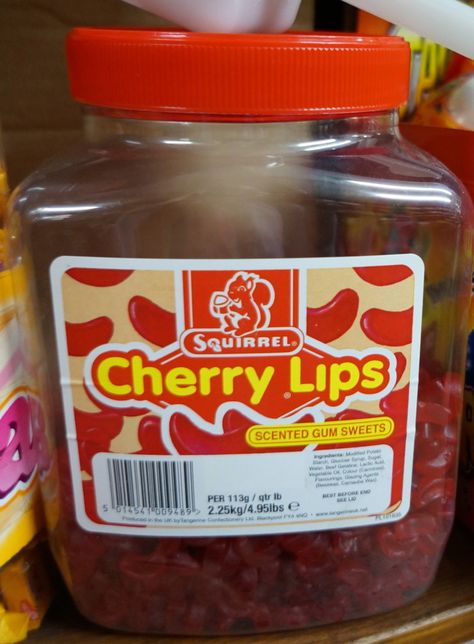 cherry lips candy england sweets retro british candy Boiled Sweets, British Candy, British Sweets, Mint Cake, English Toffee, Candy Treats, Cherry Lips, Whole New World, A Whole New World