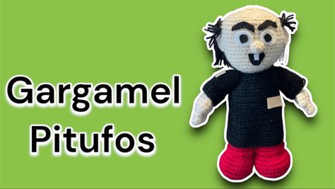 De la caricatura de los Pitufos!! El malo tejido en ganchillo Gargamel Smurfs, Amigurumi, Crochet