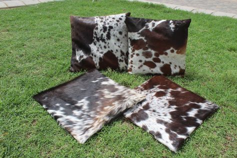 Chic Chalet, Hide Pillows, Cowhide Pillow, Cow Skin Rug, Cowhide Cushions, Armrest Covers, Cowhide Print, Cowhide Pillows, Cow Skin