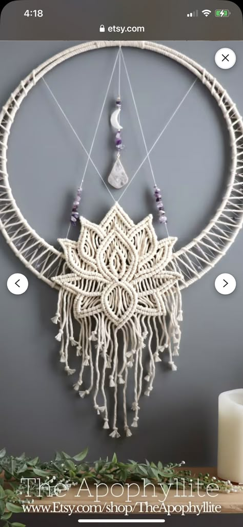 Macrame Tattoo, Macrame Dream Catcher Tutorial, Macrame Dream Catcher With Feathers, Lotus Macrame Tutorial, Fall Festival Crafts, Macrame Mandala Flower Tutorial, Diy Macrame Plant Hanger Tutorials, Moon Dreamcatcher Macrame, Black Macrame Dream Catcher